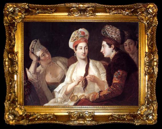 framed  Antoine de Favray Tukish Women, ta009-2